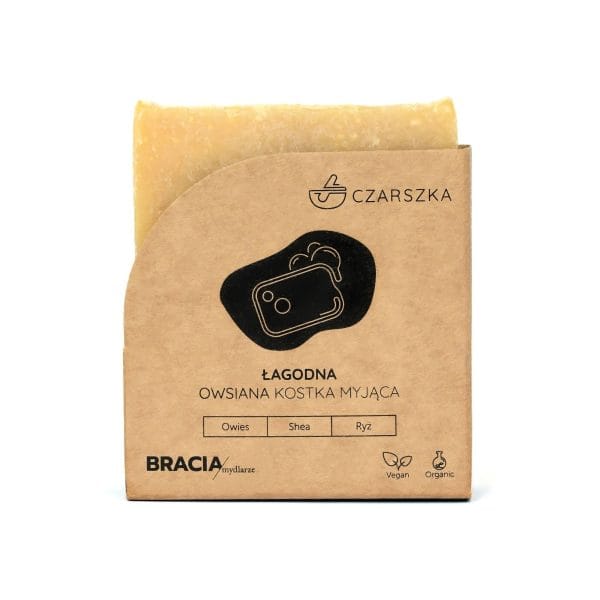 łagodna owsiana kostka myjąca czarszka bracia mydlarze