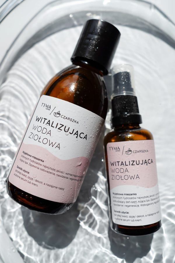 czarszka witalizująca woda ziołowa butelki