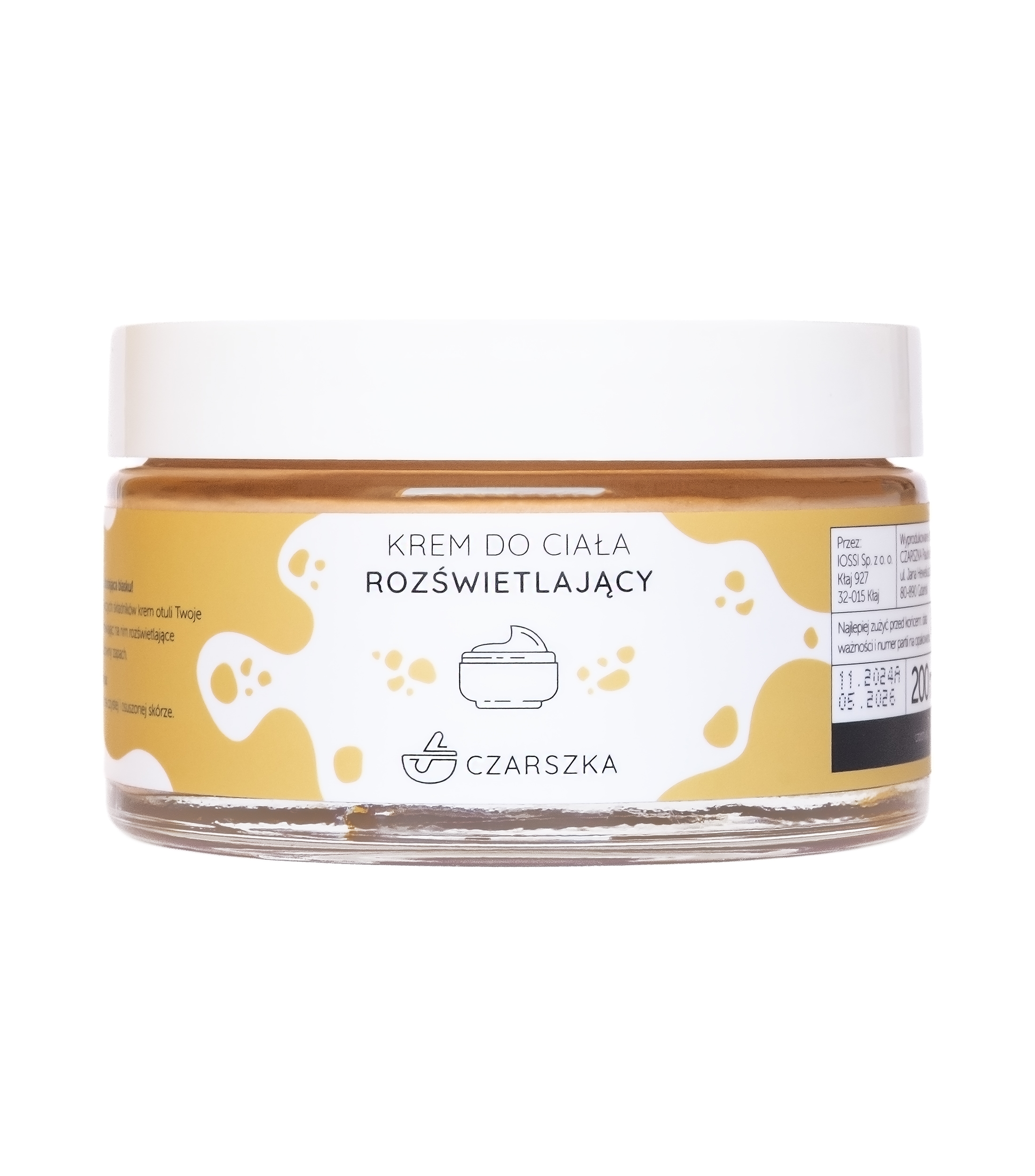 rozświetlający krem do ciała czarszka